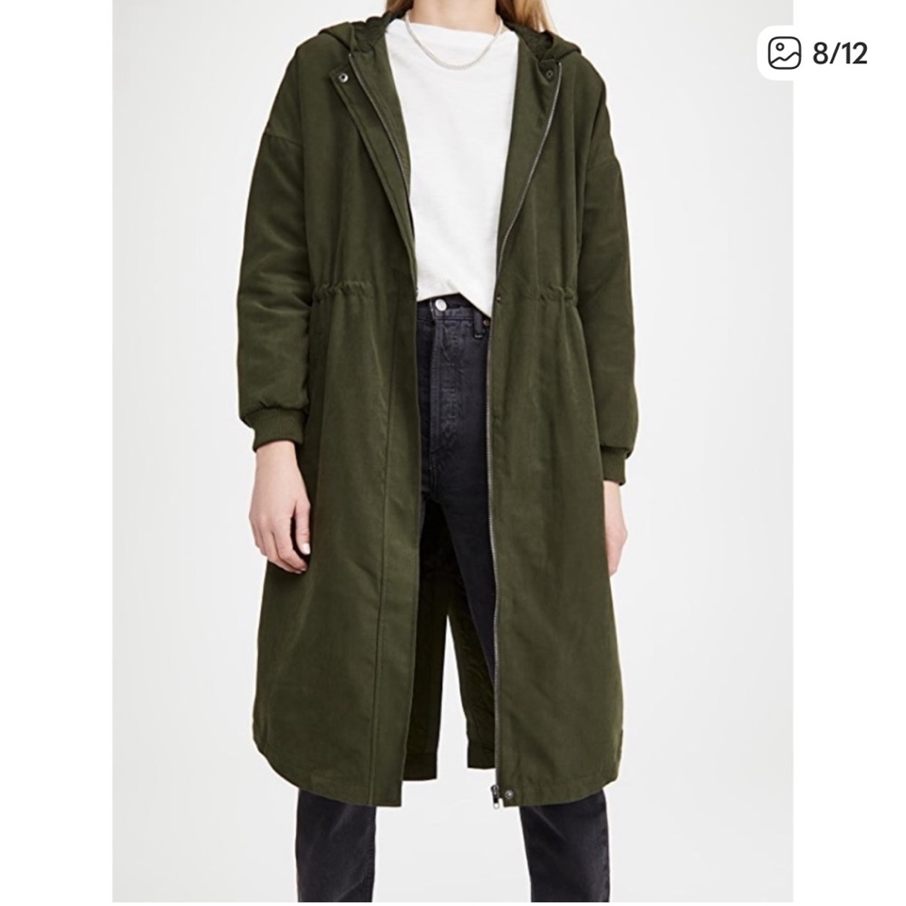 BB Dakota Catch Me Outdoors Olive Trench Coat